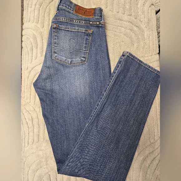 Lucky Brand Women's Blue Denim Jeans Size 8 Sophia Straight 8/29 Long - Picture 1 of 6